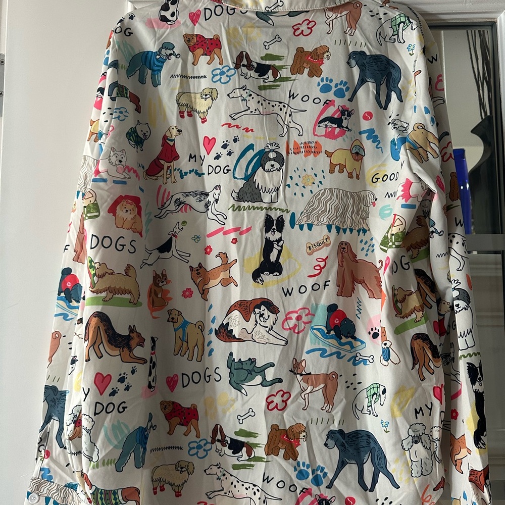 PET LOVERS ALERT! FOUR CUTE TOPS! Colorful Dog themed print tops. - Picture 8 of 8